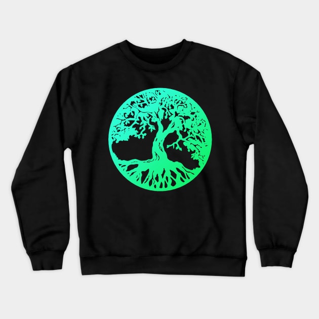 Jade Tree of Life Crewneck Sweatshirt by AbundanceSeed